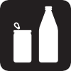 Cans Or Bottles Black Clipart